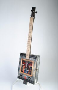 rockabilly themed cigar box guitar