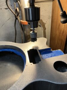Resonator guitar body process. Making spun pattern