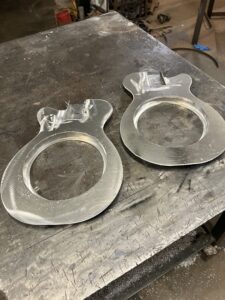 Resonator guitar body process. The tops