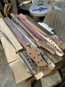 Resonator and electric guitar necks unfinished