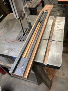 Guitar neck process. Neck jig