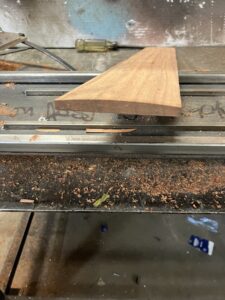 Guitar neck process. Fingerboard profile