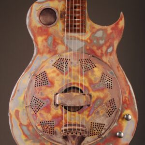 Mercury Lab Guitars Rezentine in distressed sand finish.
