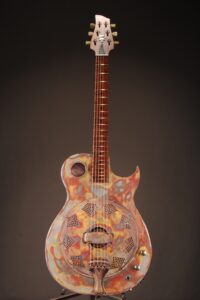 Mercury Lab Guitars Rezentine full view distressed sand finish