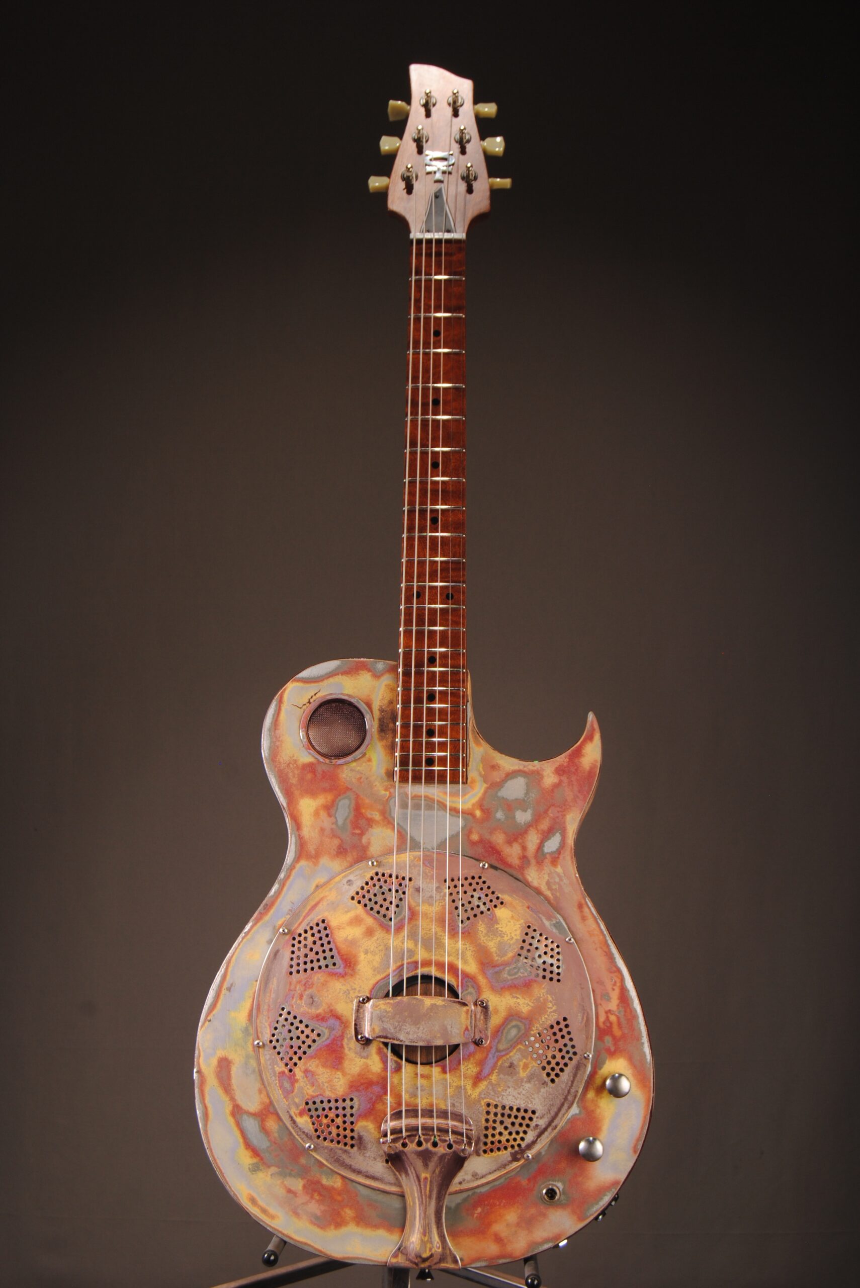 Mercury Lab Guitars Rezentine full view distressed sand finish