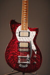 Mercury Lab Guitars Ultra Glide razzberry shimmer finish