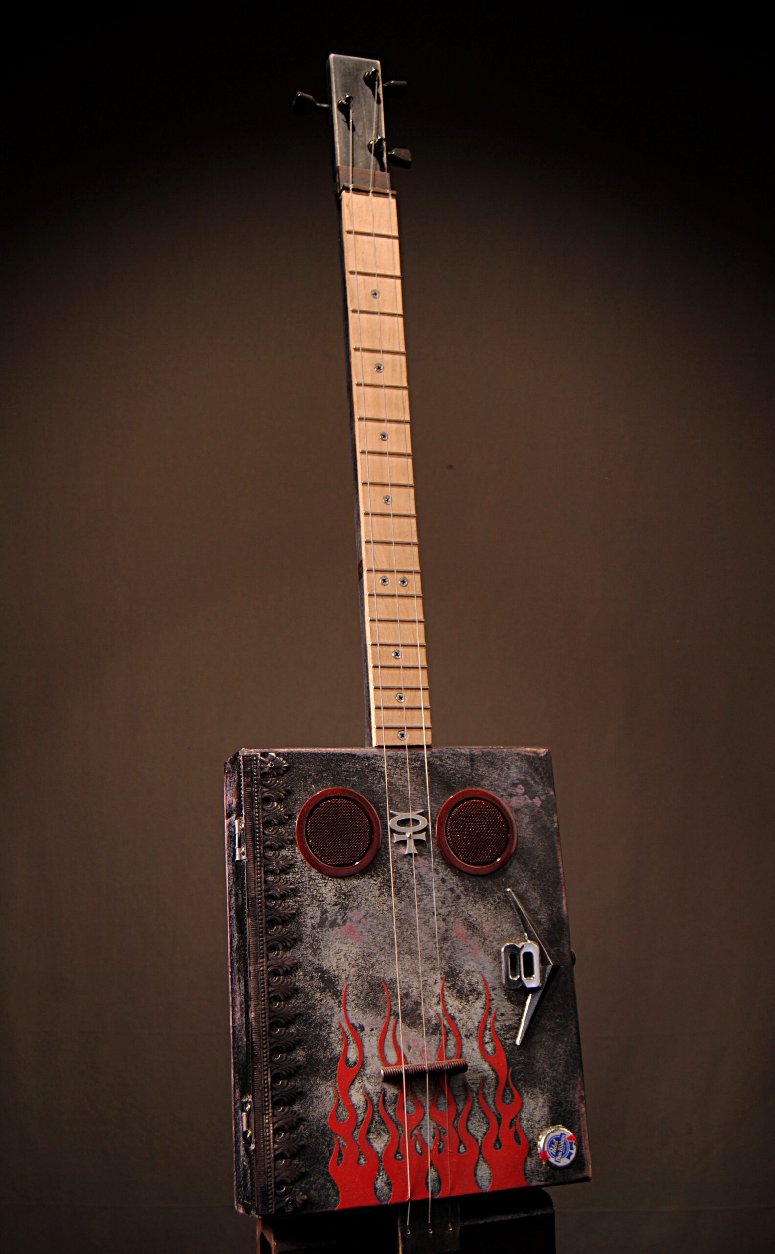 Flames Cigar Box Guitar